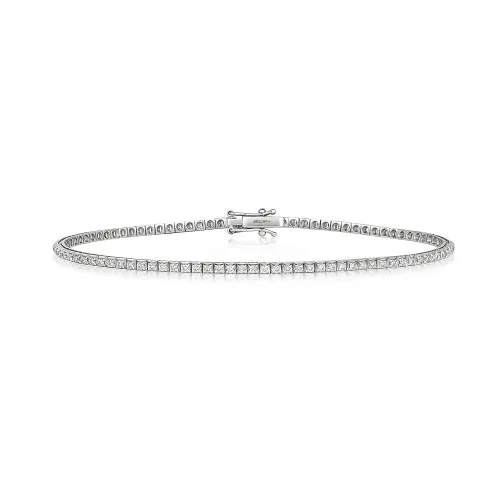 Elegant White Gold Diamond Bracelet Womens (0.75ct)